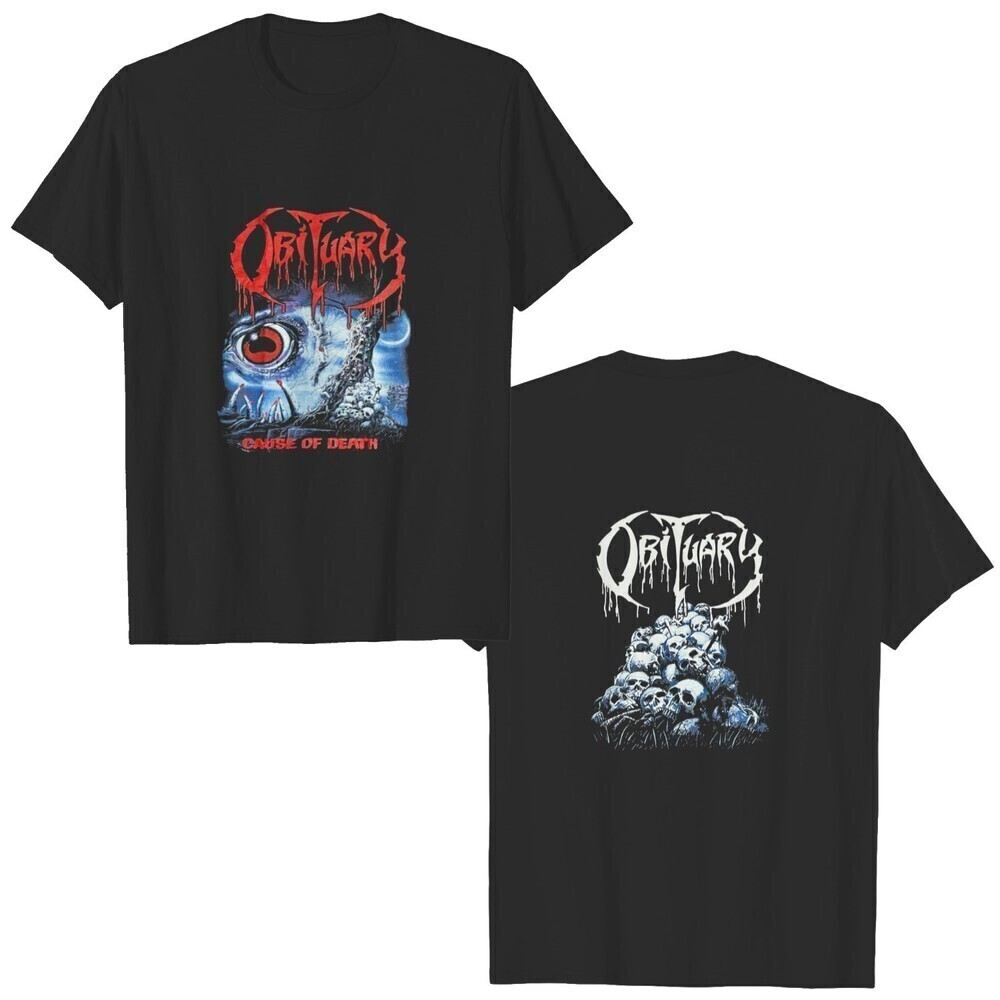 Obituary Cause Death Death Metal Band Fan 2 Sided T-Shirt